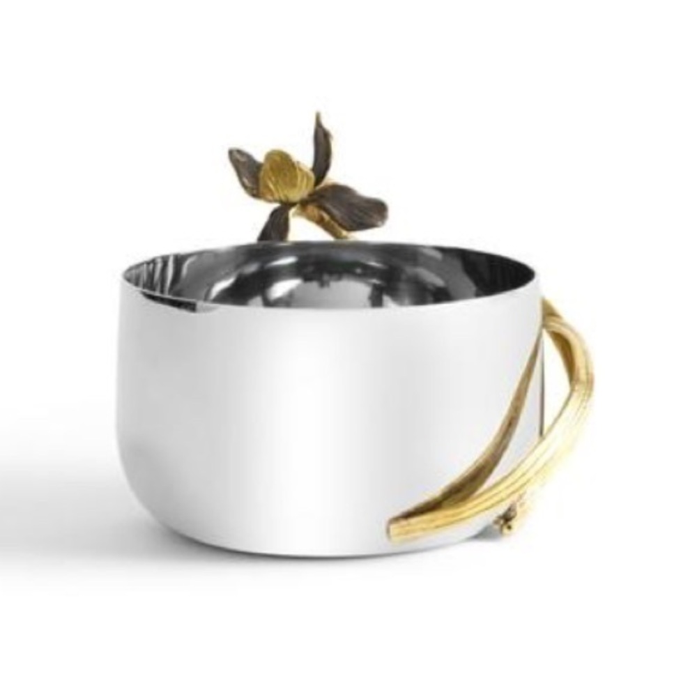 Michael Aram Black IRIS nut bowl